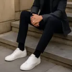 Scarpe bianche e pantaloni scuri: il trucco per valorizzare il tuo stile