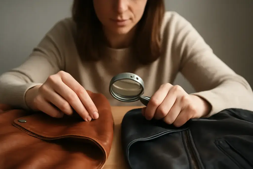 Come distinguere vera pelle da ecopelle? Il trucco professionale per non sbagliare acquisto