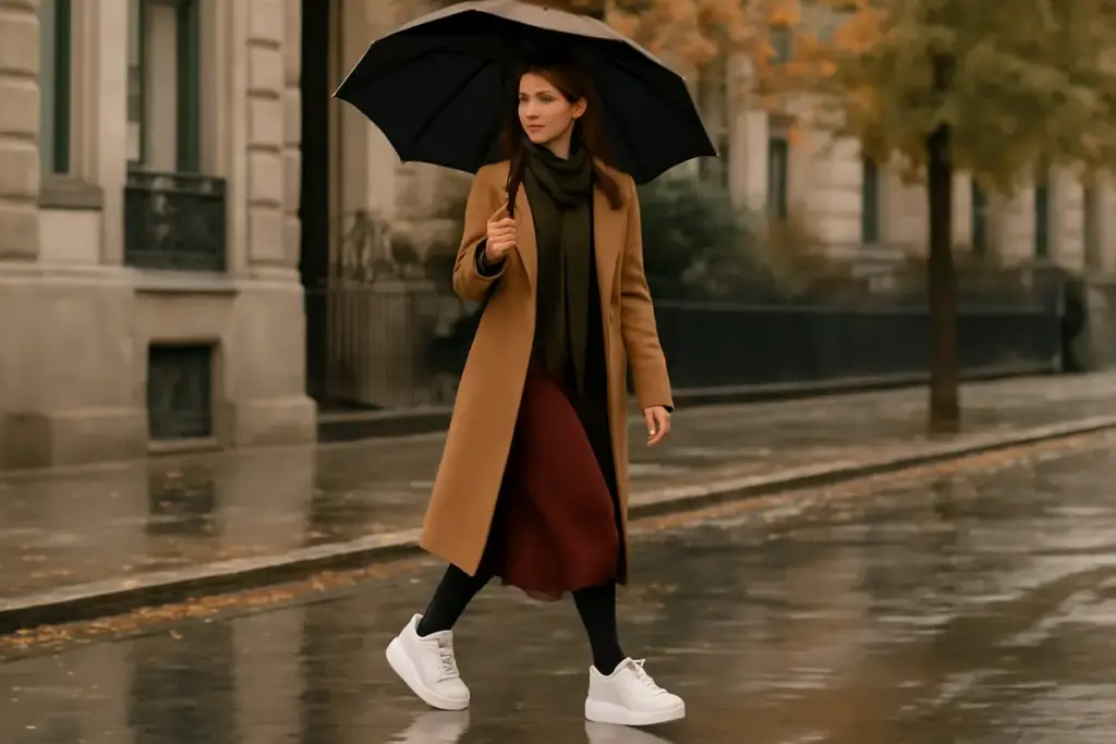 Come abbinare sneakers platform in autunno? I consigli facili che slanciano anche sotto la pioggia