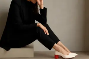 Scarpe e total black: come rompere la monotonia con dettagli a contrasto